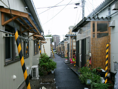 写真：七郷中央公園仮設住宅