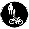 画像：自転車の歩道通行可の標識