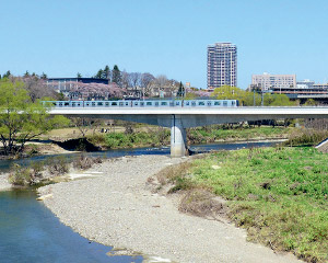写真：東西線の広瀬川橋りょう