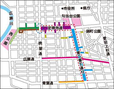 地図：6月11日（日曜日）のパレードに伴う交通規制地図
