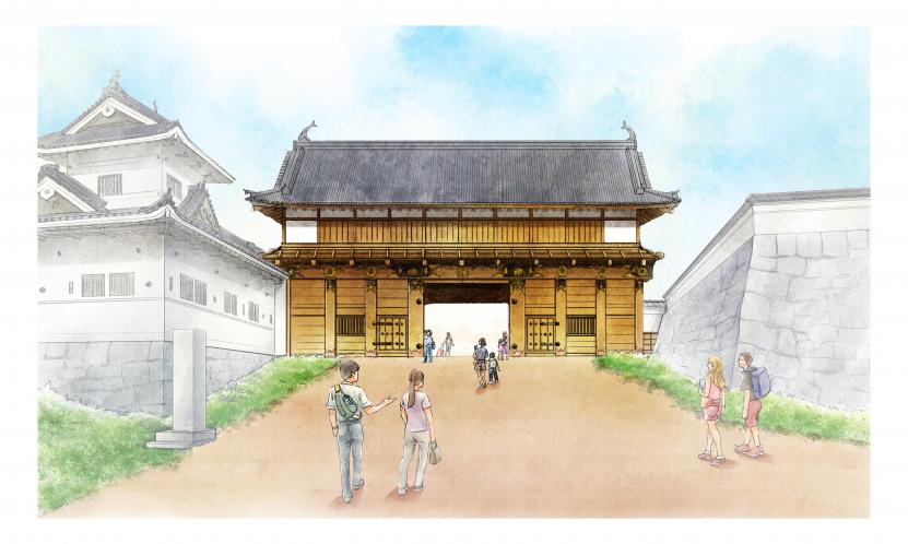 大手門の正面からの整備イメージ図