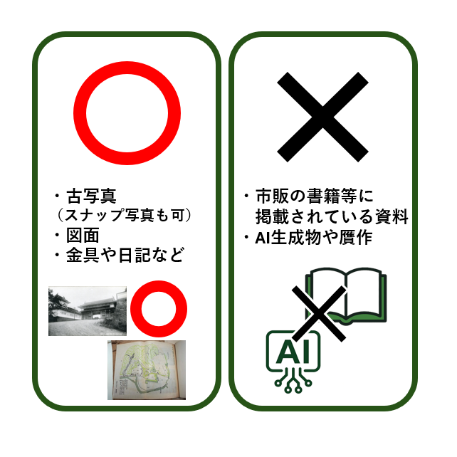 OKな資料とNGな資料の説明図（修正版）