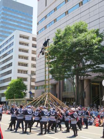 国見分団（青葉祭り階子乗り）