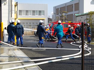 宮城野消防団岩切分団火災防御訓練