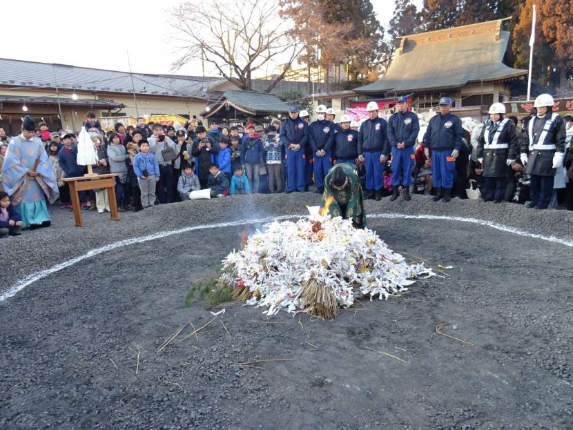 太白消防団中田分団どんと祭警戒