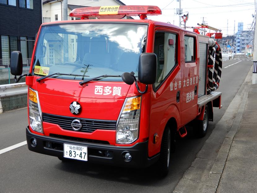 太白消防団西多賀分団置場積載車写真2