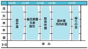 一週間の活動表