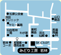 みどり工房若林マップ