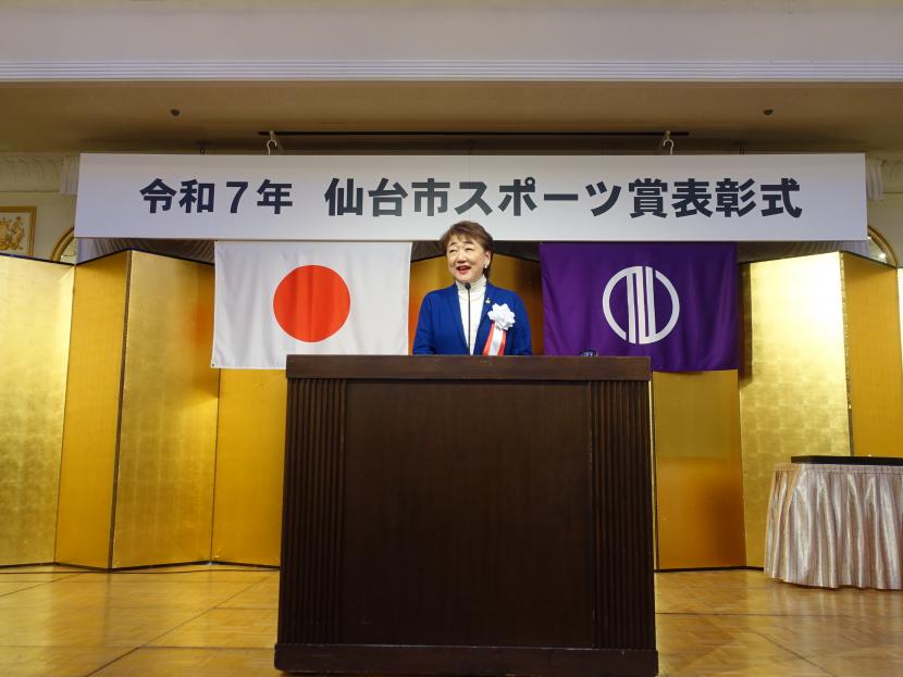 市長あいさつの様子