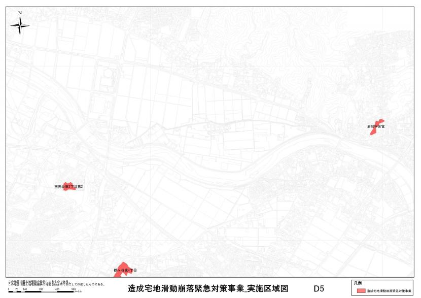 宮城野区鶴ヶ谷東周辺の事業区域図