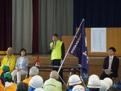 開会式での連坊小路小学校校長挨拶