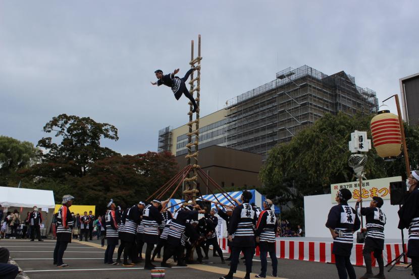 はしご乗り写真