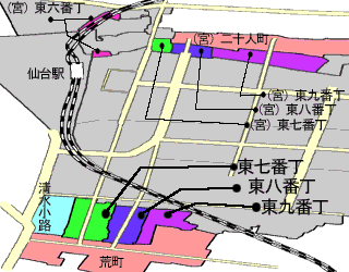 東七番丁の地図