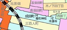 成田町の地図