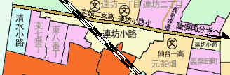 連坊小路の地図