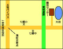 大沼への地図