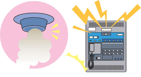 自動火災報知設備のイラスト