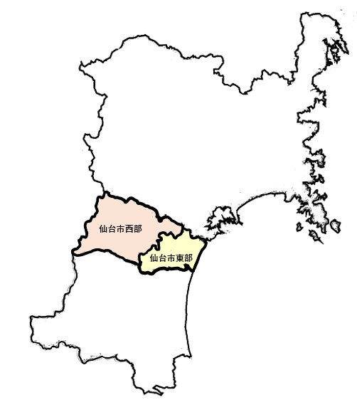 仙台市西部東部イラスト