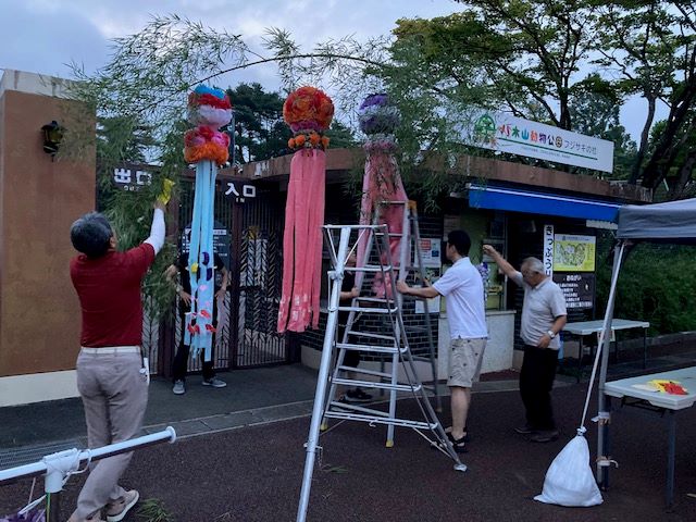 設置している様子