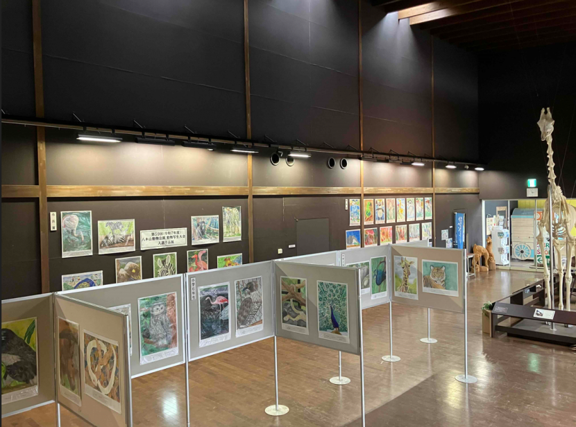 写生大会入選作品展示の様子
