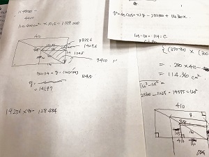 ブログ　カバの体積を測りました　3_三角関数を駆使した面倒な計算